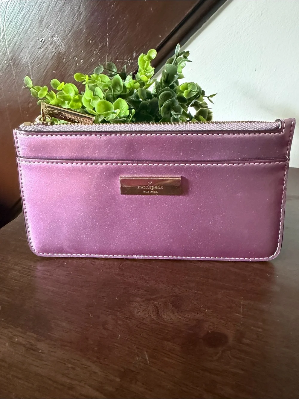 Kate Spade Metallic Pink Card Holder
